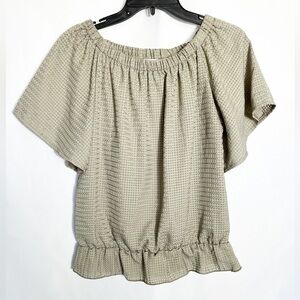 Dreskip Green Textured Blouse